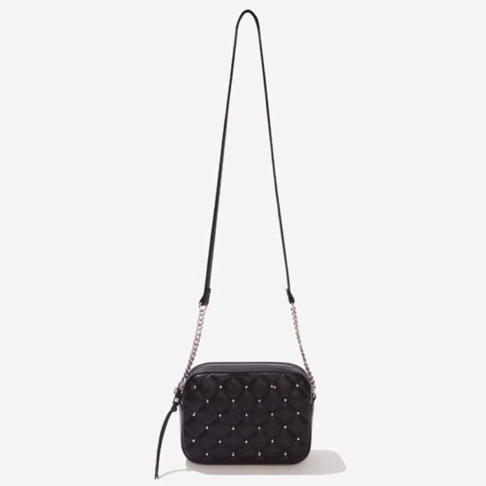 NWT - Rebecca Minkoff Diamond Quilt Studded Top Zip Crossbody